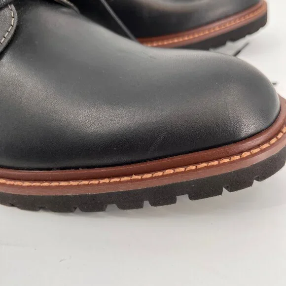 Johnston & Murphy Chadwick Boots Size 10.5M Black Leather EVA Rubber Lug Sole - Picture 12 of 16